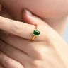 Кольцо Jade с изумрудом в золочёном серебре 4